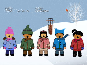 singing Christmas card fundraiser