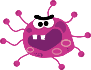 illustration of a purple germ