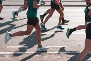Images of marathon runners.